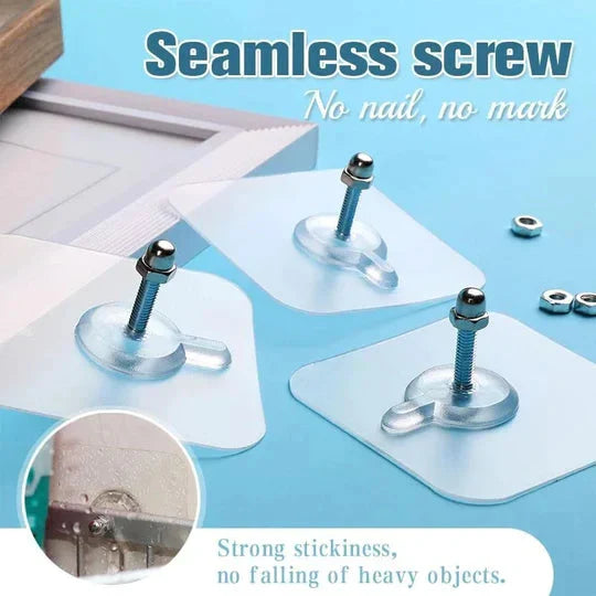 Easy Fix No-Drill Screw Sticker Perfect for Tiles & Walls (IMPORTED)